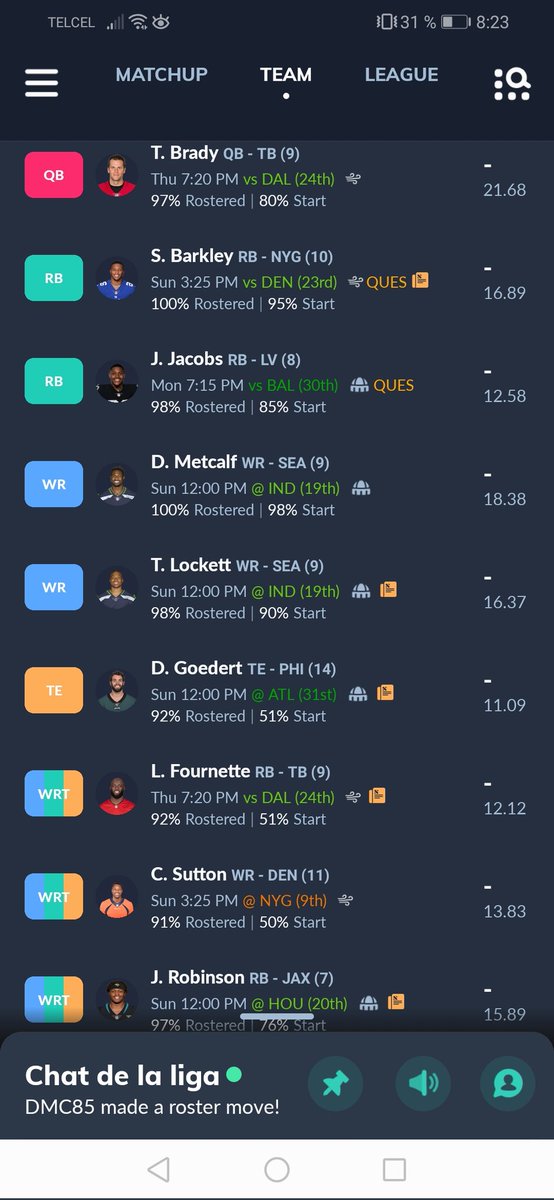 chamaqueador's tweet photo. Listo para El fantasy de @maximoavance, gracias @milo0o1 por la invi, se armo buen equipo!! #TazonMA https://t.co/ShjSd6KGIs