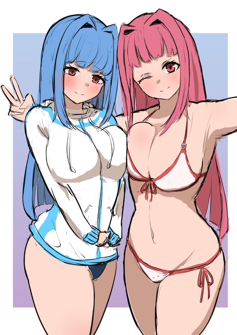 琴葉姉妹(サマー)描いてる 