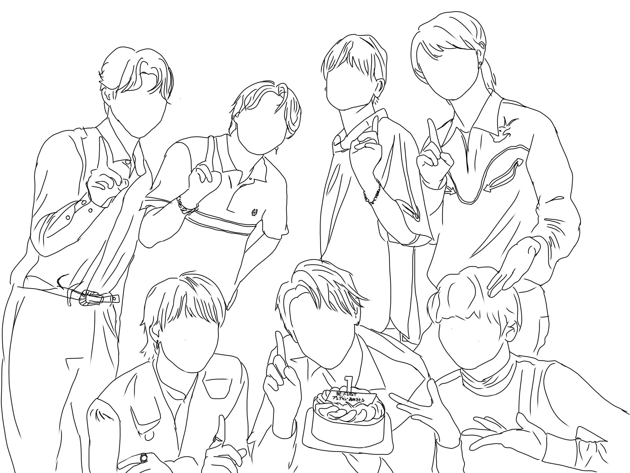 おせん 素敵なイラスト書いてる方々みたいにオリジナルでは無いけど まずはなぞってなれる事にした ここから適度に色付けしたいんだけどコツとかありますか アイビスペイント Bestyさんと繋がりたい Befirst Befirstファンアート T