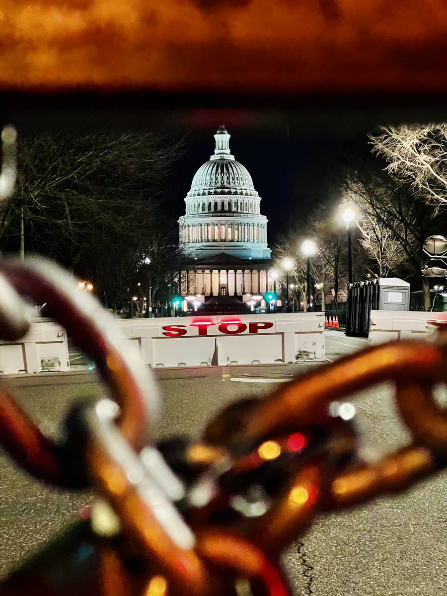 VeganSkaterDC's tweet photo. After 6 months of the #CapitolFence, we had 2 months without it. The Capitol, Supreme Court, and nearby streets will be fenced off before the 9/18 "Justice for J6" rally. DC still can't control its own National Guard. My thoughts are with the #USCP, my neighbors, and my country. https://t.co/2ocNOSLdyi
