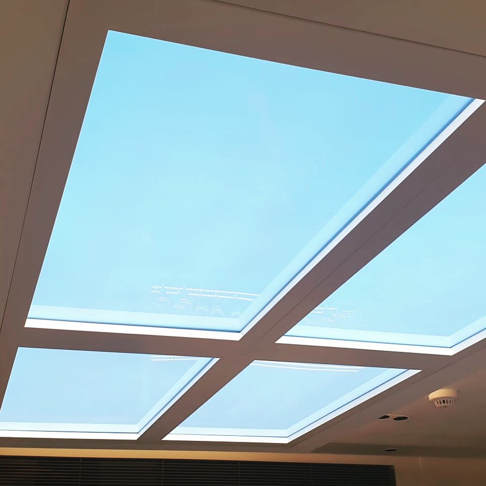 A standard roof light? 🤔 Not quite… 
Natural light is extremely important for our mental health and our bodies natural circadian rhythm ☀️
This innovative technology by @coelux allows for any space to be given the illusion of sun shining through a window
#innovations #Lighting