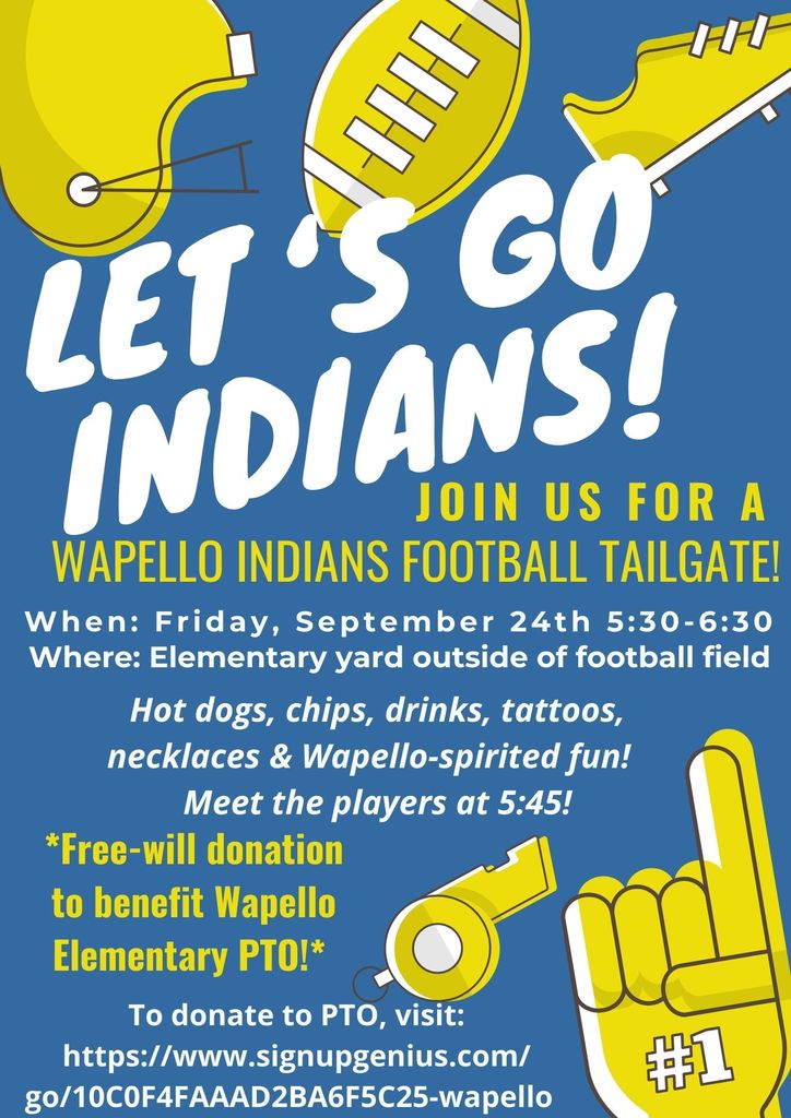 September 24, Elementary PTO Tailgate. See Flyer for details!