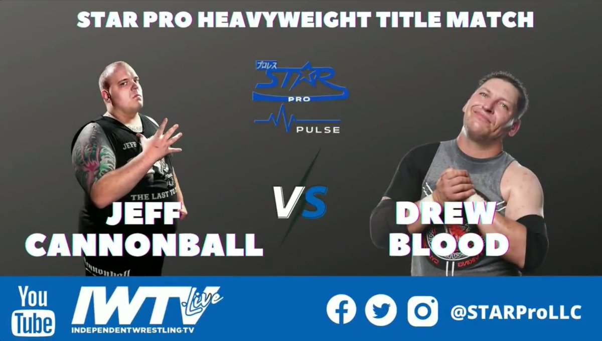 This Friday, September at 7pm! 

STAR Pro Pulse Episode 4!
Plus bonus flashback match featuring
<a href="/FrightmareLucha/">Frightmare</a> vs <a href="/DanChamp4/">Big Dan Champion</a> 

Streaming on <a href="/indiewrestling/">IWTV</a> and <a href="/YouTube/">YouTube</a> youtu.be/HWCZ3NwMhQw

Make sure to subscribe for more content! 😎👍
youtube.com/channel/UCQKDI…