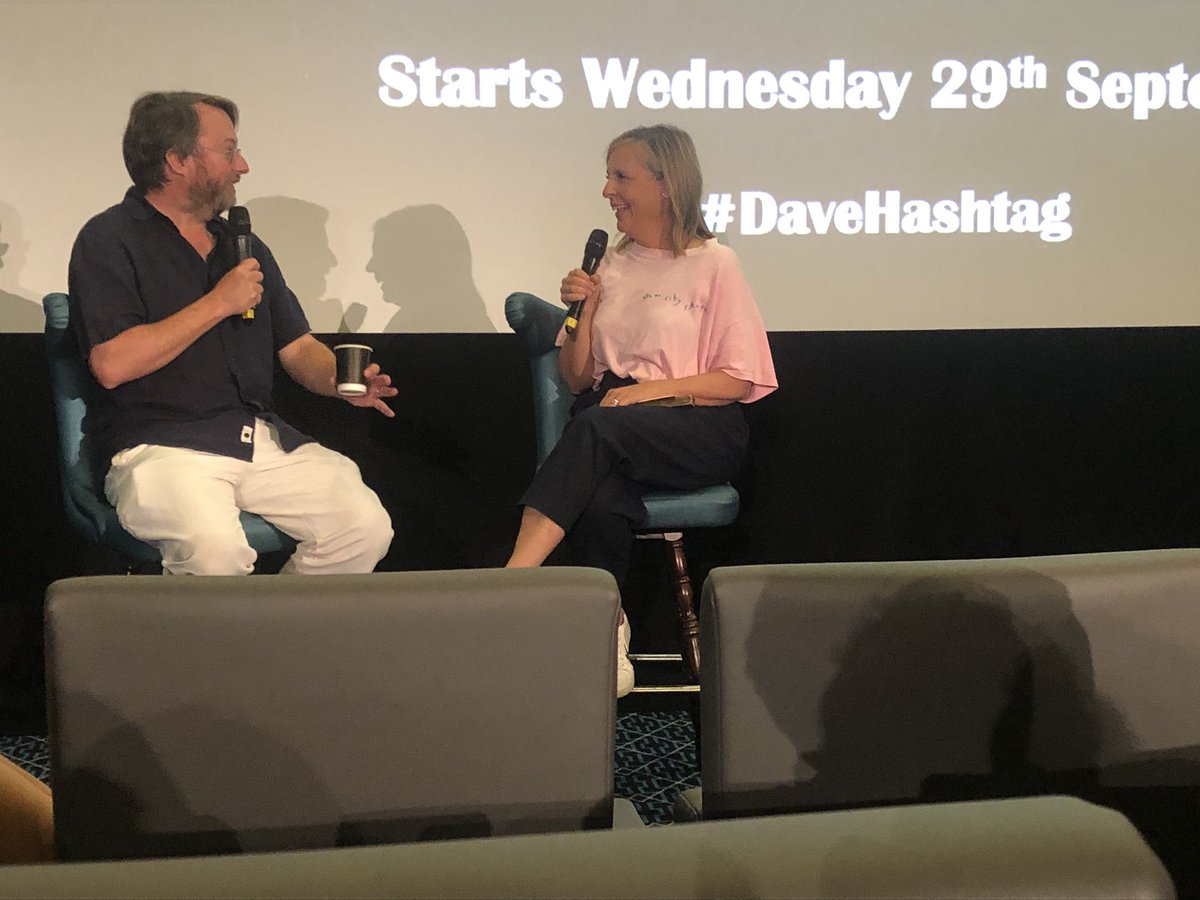 Great to see <a href="/RealDMitchell/">David Mitchell</a> and <a href="/MelGiedroycShow/">The Mel Giedroyc Podcast</a> this morning, talking about David’s new show for <a href="/davechannel/">U&Dave</a> #Outsiders starting on September 29th. Really pleased they both have their own shows with us and speaks volumes about where the channel has got to #DaveHashtag