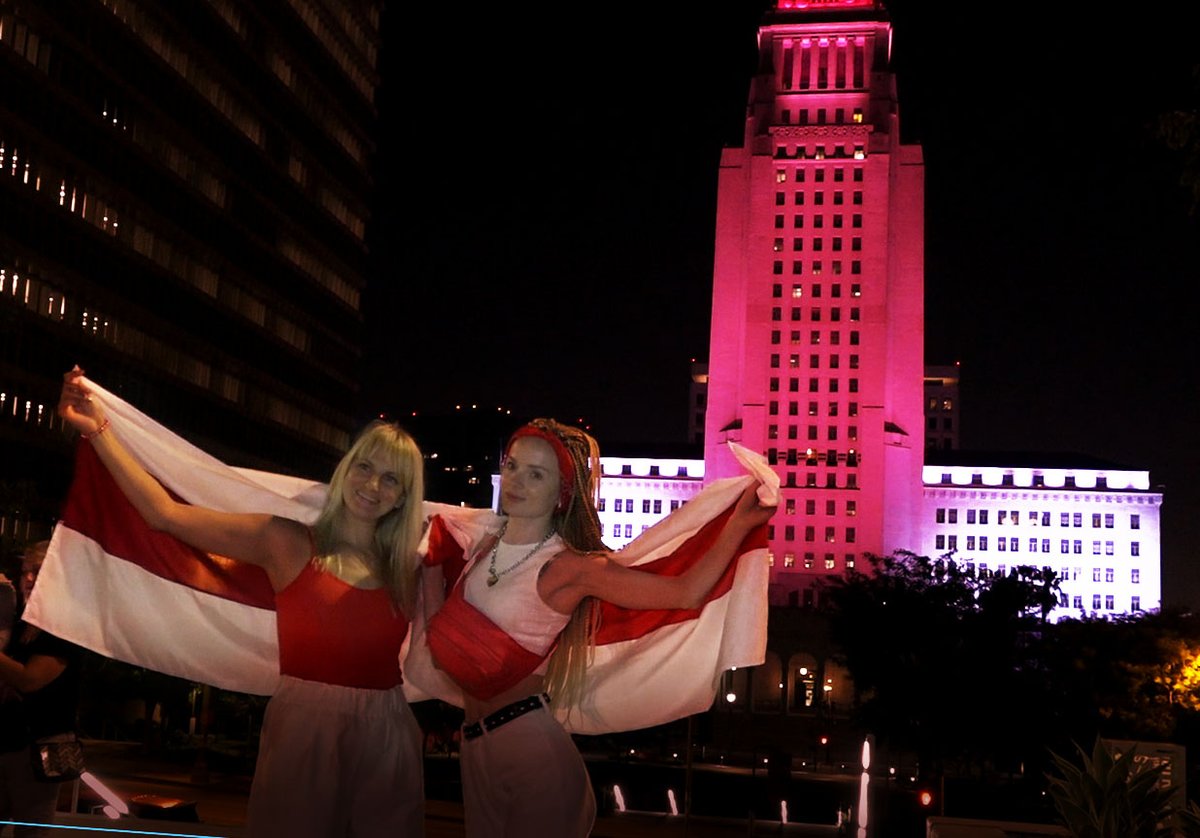 BelarusiansLA's tweet photo. Far from home, we stand with Belarus! Thank you, @LACity, @mayorofla, @CD12LA! Special thanks to @LuceCaroline for helping along the way! Remembering fondly @Tsikhanouskaya's time in LA. #StandWithBelarus кожны дзень i кожную ноч! https://t.co/ViQVMLirsq