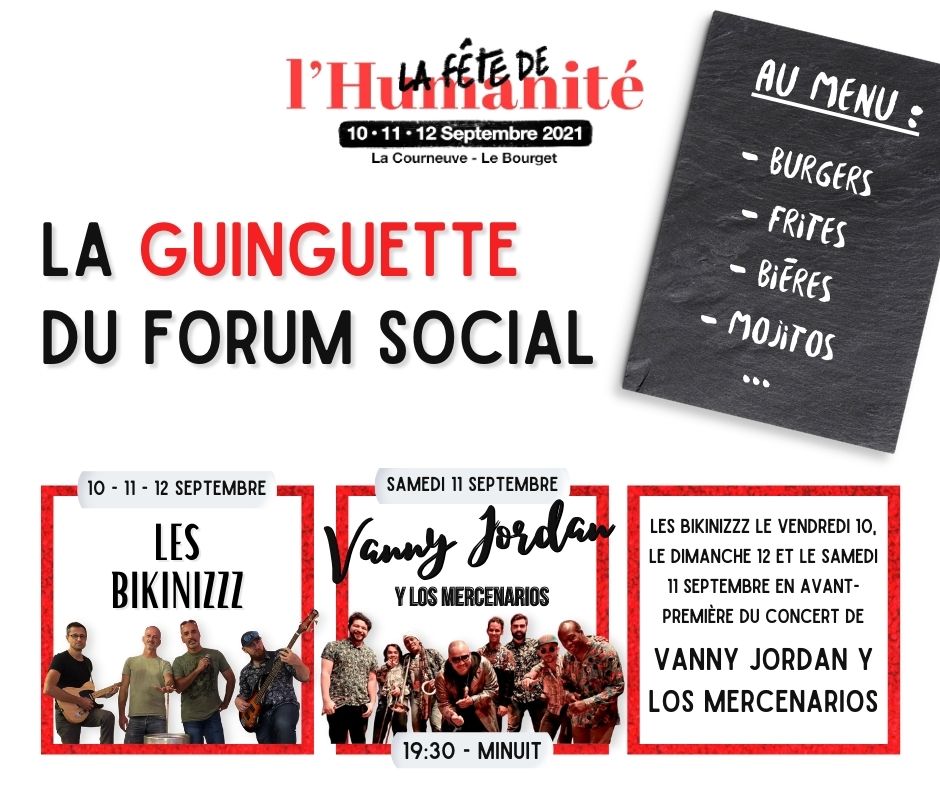 PpsDistrib's tweet photo. J-1 avant le retour de la @FetedelHumanite ! 
RDV sur la Guinguette du Forum Social pour se restaurer en musique avec les Bikinizzz et Vanny Jordan y los Mercenarios 🎤🍔🌭🍹 https://t.co/aefwQBPnIH