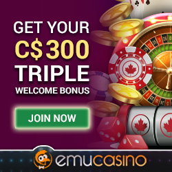 have you heard about Emu Casino?   They have a triple bonus offer waiting for you!  Open to Canadians and New Zealand players!  bit.ly/3nicHsc
