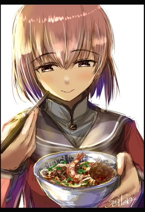 担仔麺食べ丹陽
#艦これ版深夜の真剣お絵描き60分一本勝負 
#艦これ版真剣お絵描き60分一本勝負_20210909 