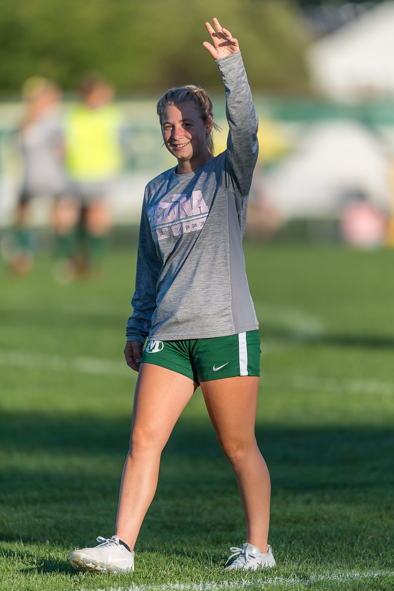 Medina's <a href="/AveryHeine2/">Avery Heine</a> getting a few touches on the ball before last night's game against Magnificat. Hope to see you out there soon! @MedinaGSoccer