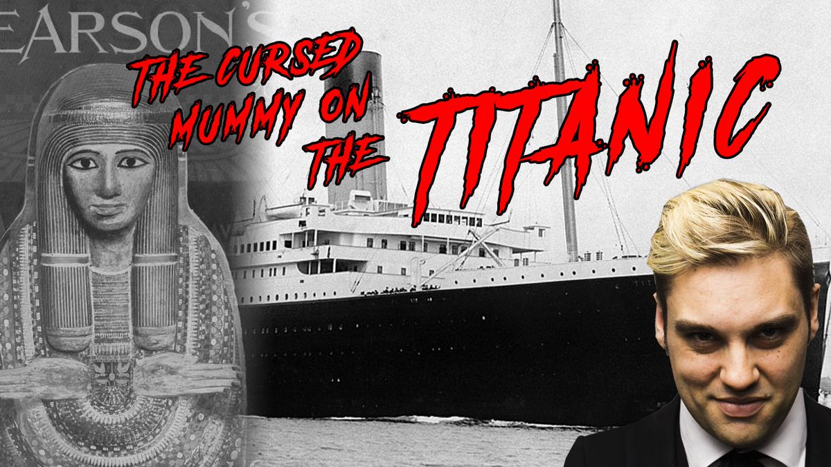 ***NEW EPISODE youtube.com/watch?v=XlhHXX… *** 

Are you my Mummy?

People think an ice berg sank the #Titanic... but obviously, it was a #Cursed #Egyptian #Mummy.

We explore in this week's #SpookyHistory. 

#FolkloreThursday #Spooky #HorrorCommunity #YouTube 

Written by <a href="/OGiggins/">Oliver Giggins</a>