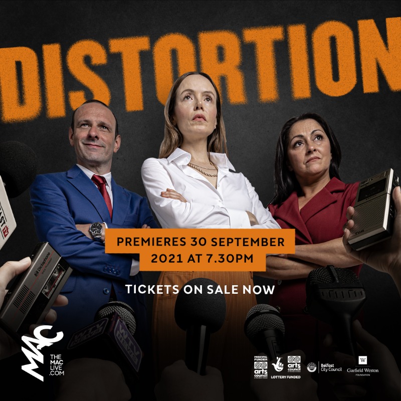 TheMACBelfast's tweet photo. Writer Amanda Verlaque's (@longlegs45) characters are brought to life by Mary Moulds, Michael Condron and Valene Kane in our upcoming digital production Distortion. 

Watch the video of the cast talking about the characters they play.

🎟️ Tickets available on the MAC website.