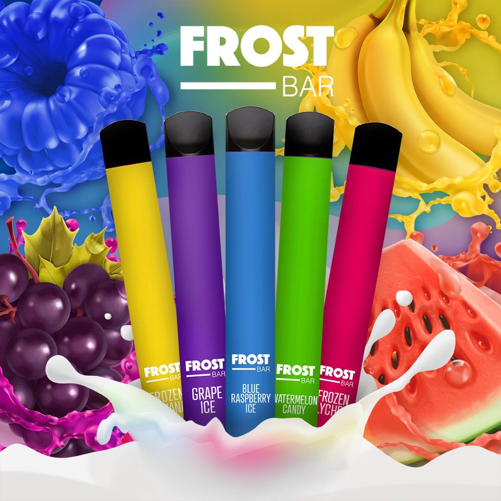 The all-new Frost Bar by Dr Frost has
landed!

Including Grape Ice, Frozen Banana, Blue Raspberry Ice, Watermelon Candy &amp; Frozen Lychee, you can now enjoy your favourite frosty flavours in one convenient disposable vape bar.

#vapebar #vape #eliquid #frostbar #flavour #fruity
