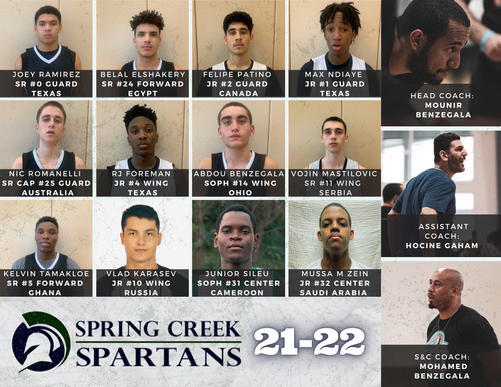 Spring Creek Spartans 2021-22 Roster @RankedTexas