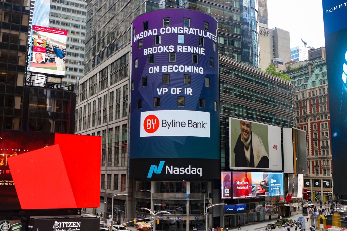 brooks_rennie's tweet photo. Excited to have joined Byline Bank as the Head of Investor Relations. @Nasdaq https://t.co/GBe6stSU4j