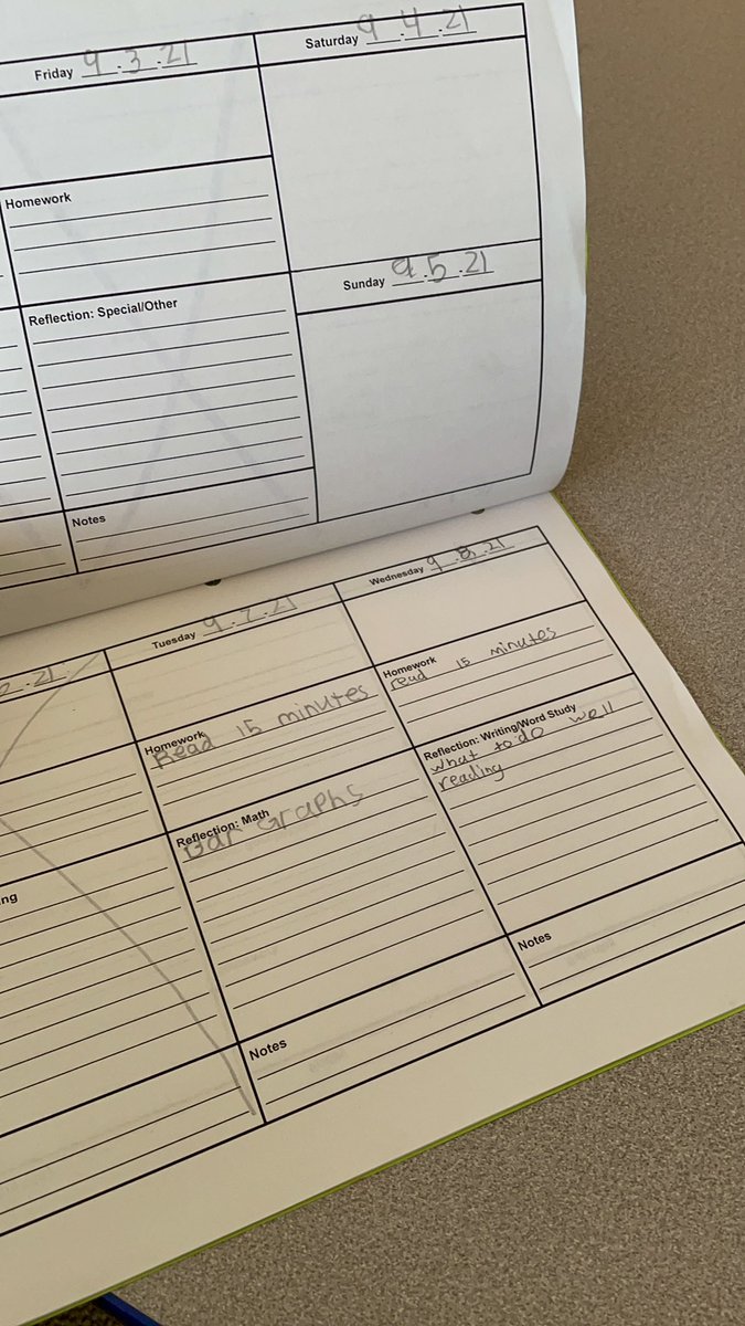 Look at how 1st and 3rd graders are learning to organize their time and materials! <a href="/waukeshaschools/">Waukesha School Dist</a> #hillcrest155 #sdwavid <a href="/flincicu/">Faith Lincicum</a>