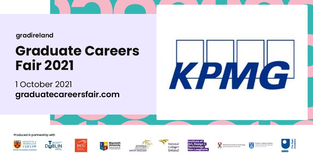 ⏰ The gradireland Graduate Careers Fair is less than four weeks away! Register now at ➡ bit.ly/3iXrLJl and meet @KpmgCareersIrl, one of many top #employers attending on the day!