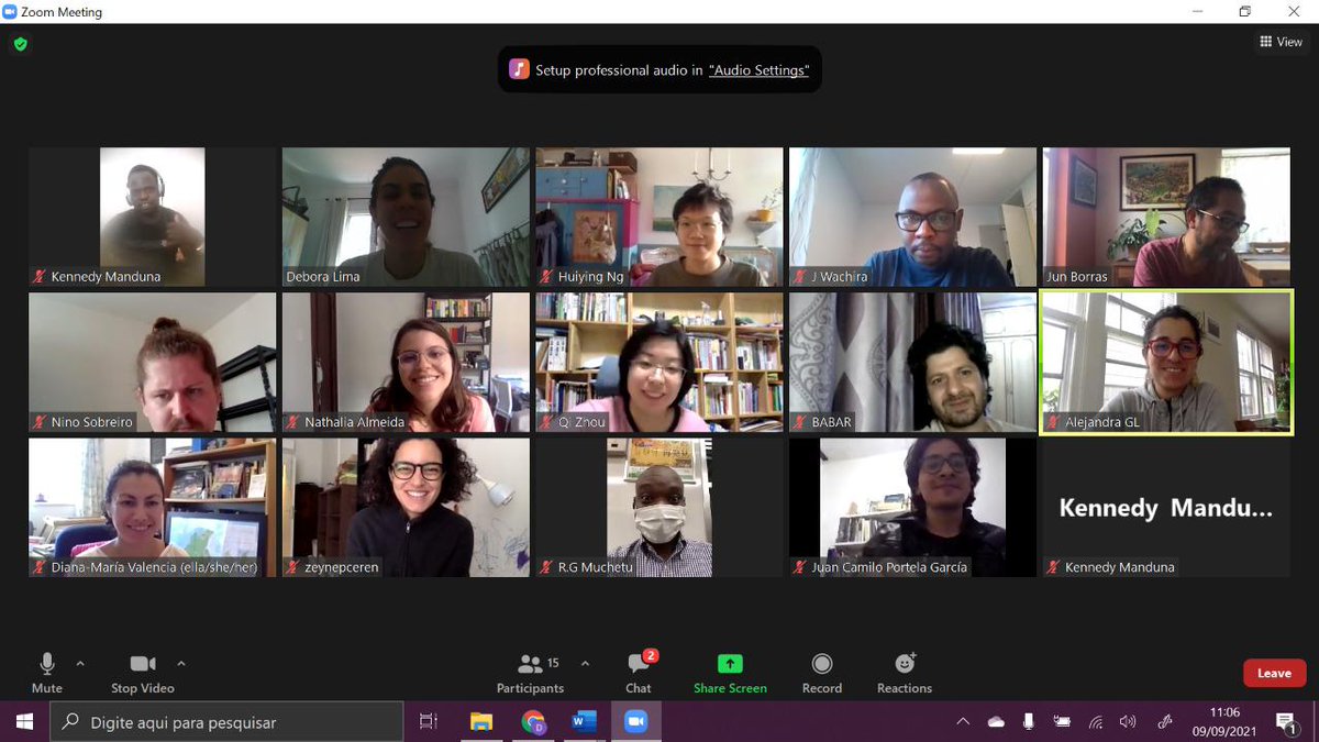 Brilliant and solidary young scholars from many corners of the Global South had inspired me this week!  💪🏽#2021JPSWriteshop2021