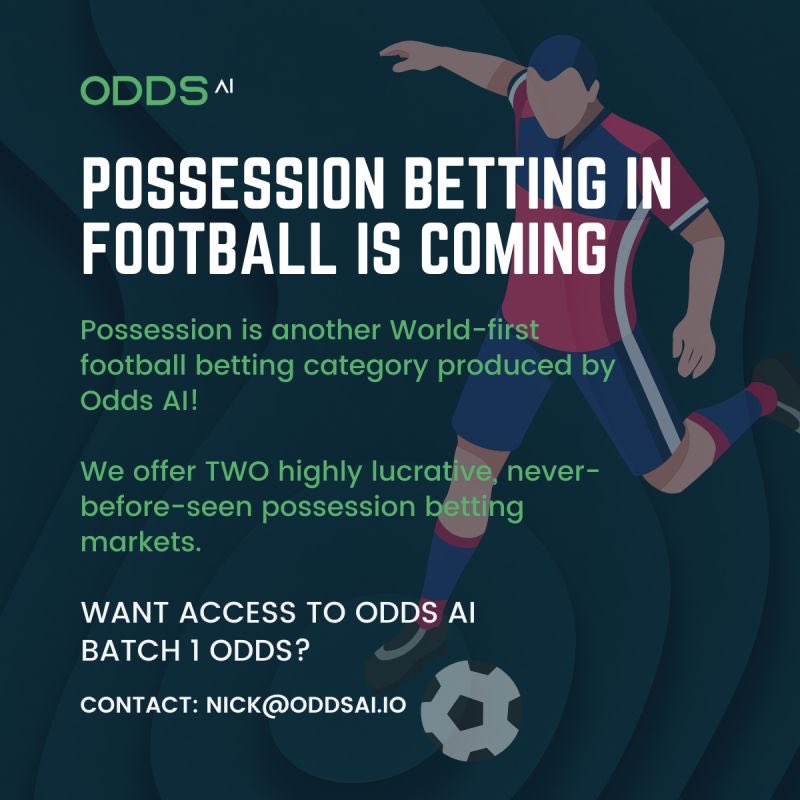 🔥The 3rd New Betting Category that Odds AI is bringing to life is coming… 

⚽️ Possession Betting!
🔓Get Ready Punters!