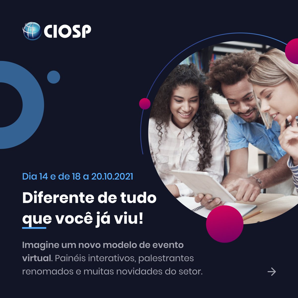 APCDCentral's tweet photo. Que o CIOSP é um sucesso a parte você já sabe, né? E se tudo isso estivesse dentro de uma plataforma inovadora? 
✅Conteúdo científico de excelência;
✅Certificado de participação;
✅Palestras em formatos diferenciados;
✅Expositores com benefícios exclusivos e muito mais. https://t.co/VFS7ZMtObY