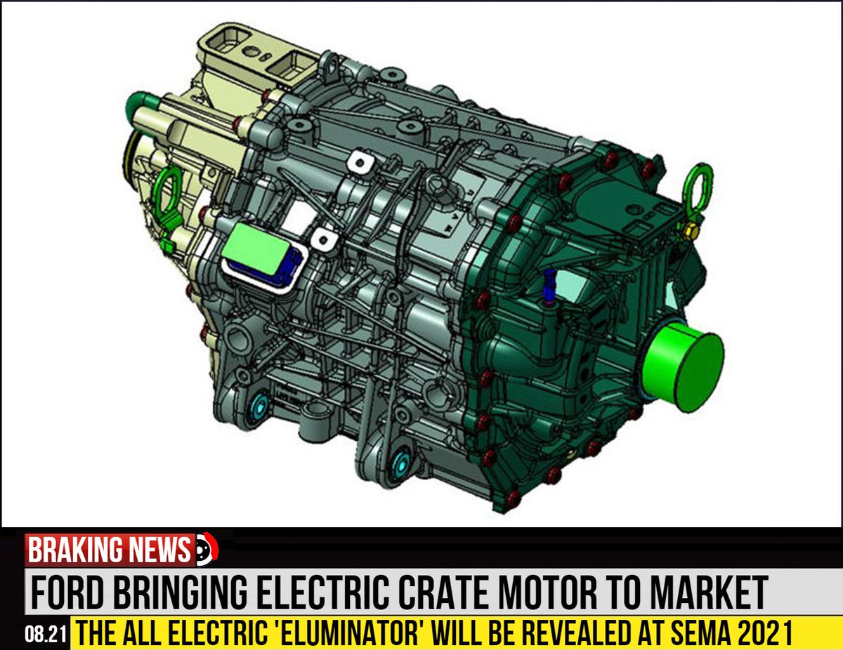 Ford's new crate motor, the ‘Eluminator’ is a 281hp all electric motor build for the restomod crowd. Debuting at #SEMA this November. Stay Tuned.