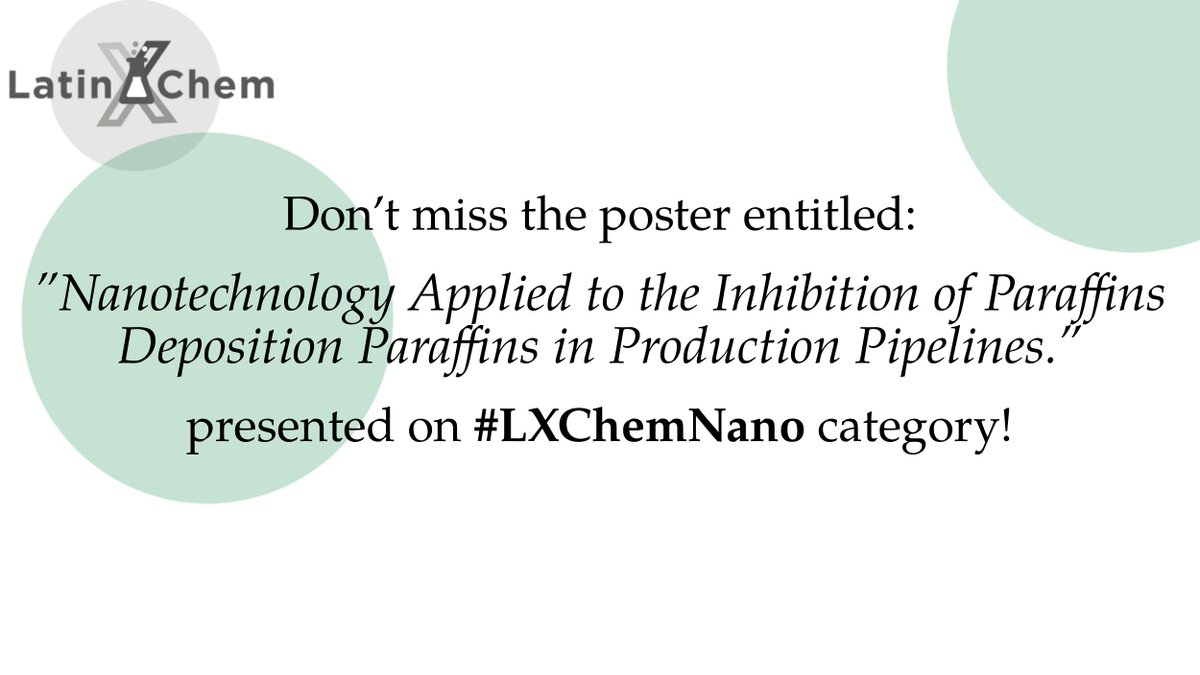 <a href="/Daniell93S/">SDaniell93</a>, your poster submitted to #LatinXChem2021 has been accepted for presentation in the #LXChemNano category. After the deadline, we'll let you know the registration number and further details. See you on Sept 20!