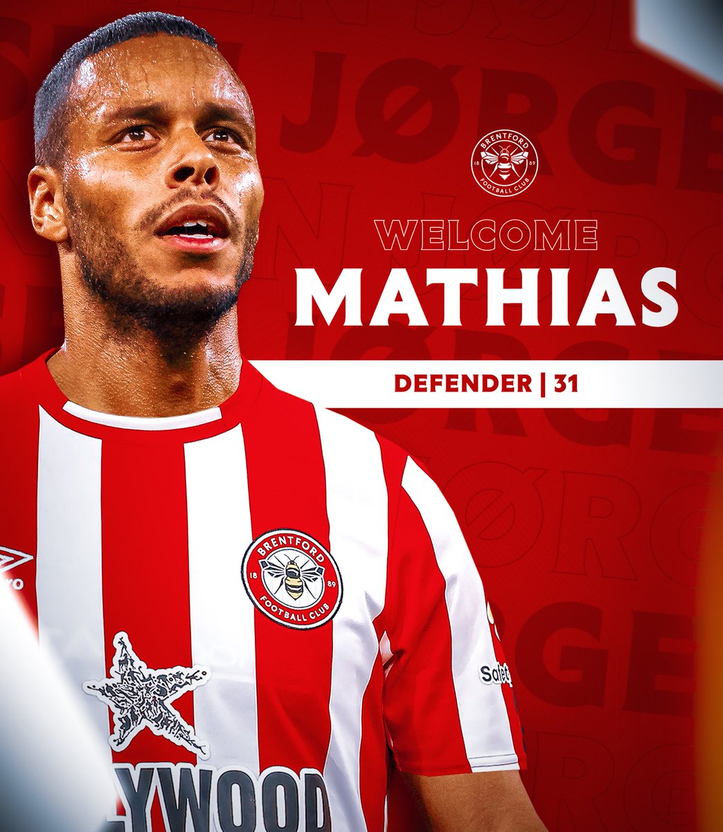 BrentfordFC's tweet photo. 📝 Centre-back @mzanka joins us on a one-year deal, subject to confirmation of a work permit and international clearance. 

#BrentfordFC #WelcomeMathias https://t.co/fRrw7czsVs