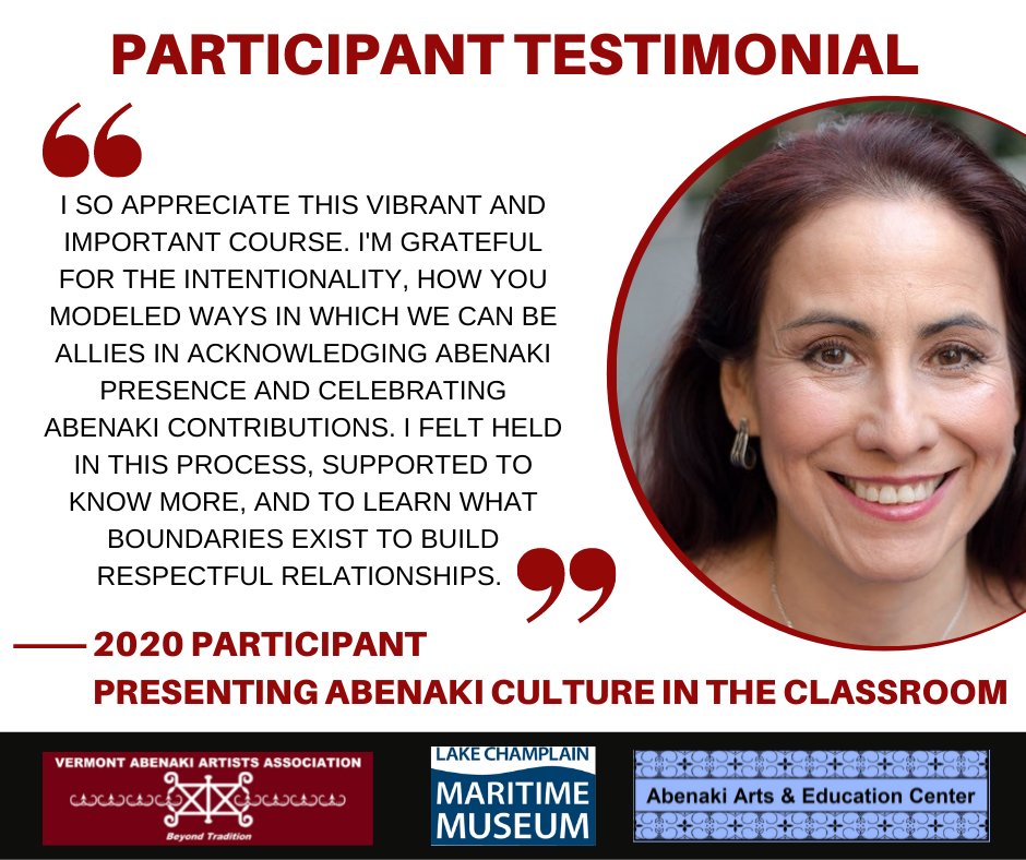 Register now! Last chance to register for Presenting Abenaki Culture in the Classroom. lcmm.org/abenakiclass
Presented through a partnership between <a href="/vtabenakiarts/">Abenaki Art</a> , the Abenaki Arts &amp; Education Center, and <a href="/LCMaritime/">Lake Champlain Maritime Museum</a>.
#ethnicstudies #teachertwitter #socialstudies