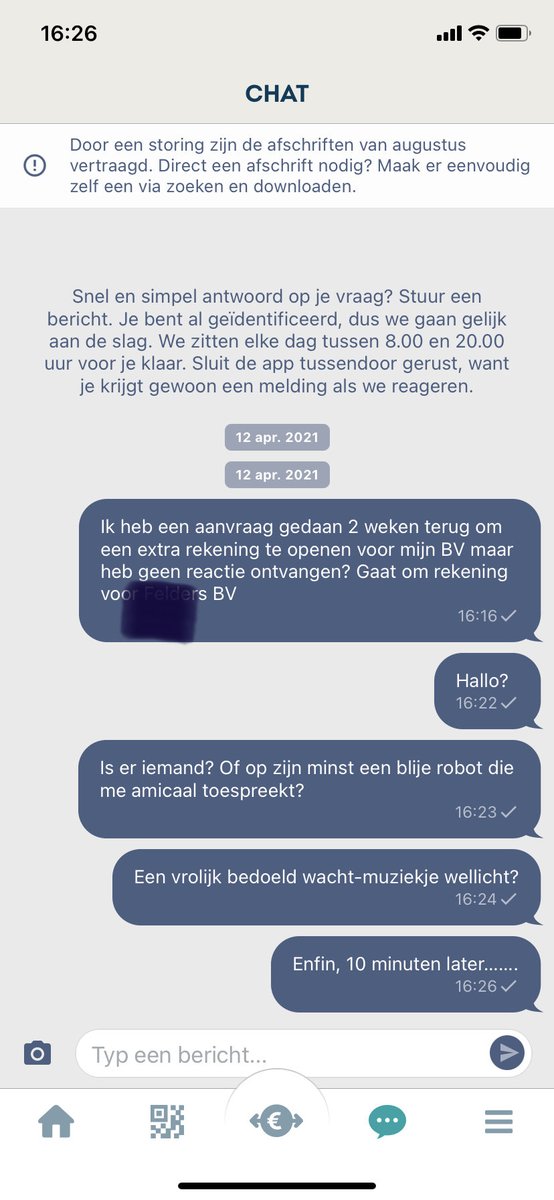 TweetfromLondon's tweet photo. ⁦@knab_nl⁩ Gaat lekker met die chat service van jullie …. https://t.co/63NO4lYbNk
