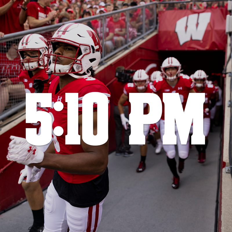 UWBadgers's tweet photo. Plan for Camp Randall After Dark™

3:30pm » Badgerville (at Engineering Mall)
FREE featuring music by @MadCounty
4:20pm » Bucky and Band at Badgerville
4:30pm » Camp Randall gates open
5:10pm » Players begin warm up
5:40pm » UW Band on field
5:53pm » Jet Flyover
6:00pm » Kickoff