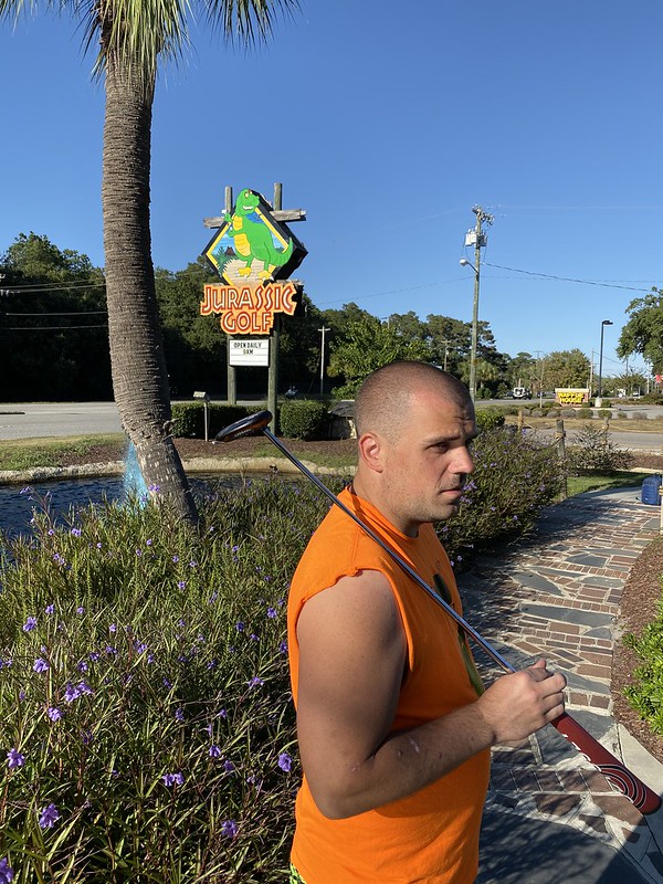 CouplePutts's tweet photo. https://t.co/0jqZCfGdOV Mr. Tee is hoping to get this group of #minigolf adventure seekers back together next month during the #minigolfmasters For the time being check out this crew's trip through Jurassic Golf in Myrtle Beach in a new review! #miniaturegolf https://t.co/drsPE1bqmp