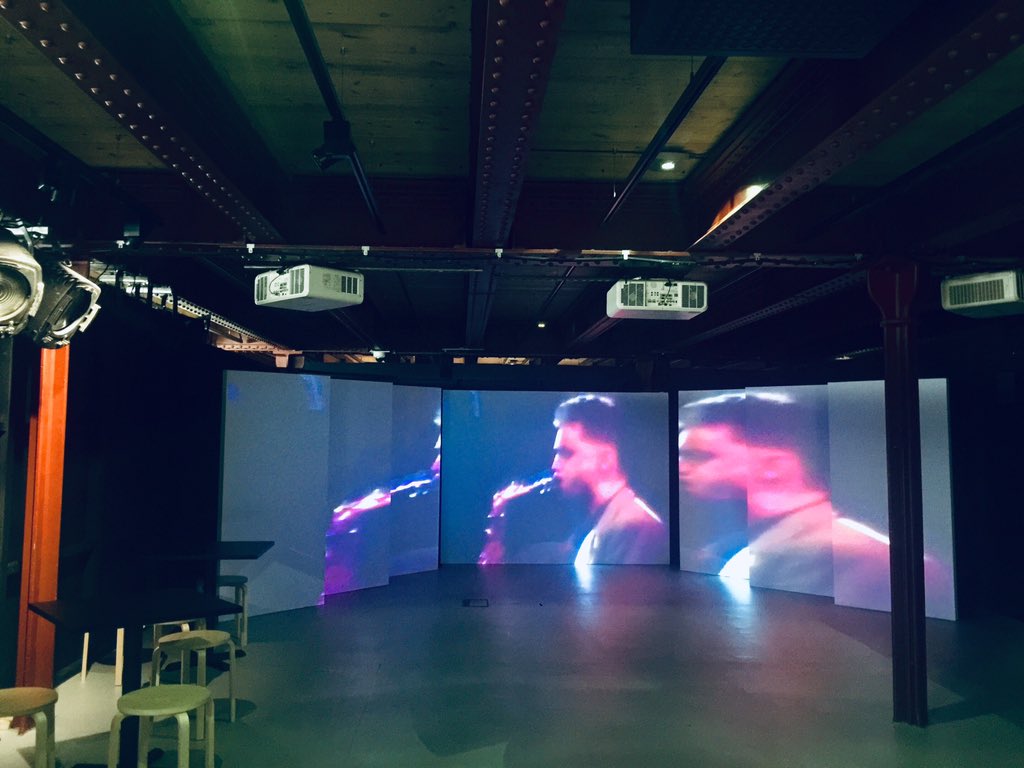 JudithDickson2's tweet image. Weather was due to break &amp;amp; rain forecast so booked in to #usehearingprotection  inside #factoryrecords exhibition - no rain but darkened room &amp;amp; air con very welcome! #usehearingprotection #factoryrecords #joydivision #neworder #johncooperclarke #takeastepbackintime #indiansummer