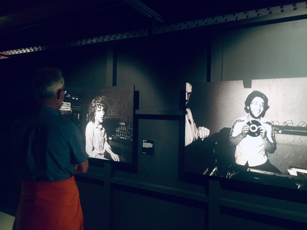 JudithDickson2's tweet image. Weather was due to break &amp;amp; rain forecast so booked in to #usehearingprotection  inside #factoryrecords exhibition - no rain but darkened room &amp;amp; air con very welcome! #usehearingprotection #factoryrecords #joydivision #neworder #johncooperclarke #takeastepbackintime #indiansummer