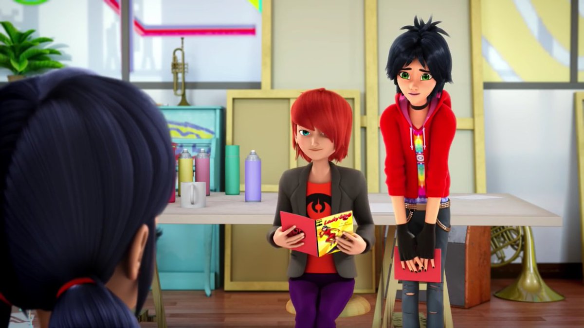 marinette and nathaniel art bestfriends i just love that she fully supported him with his ladybug comic and how he dedicated the first issue for her bcz she got him a bf