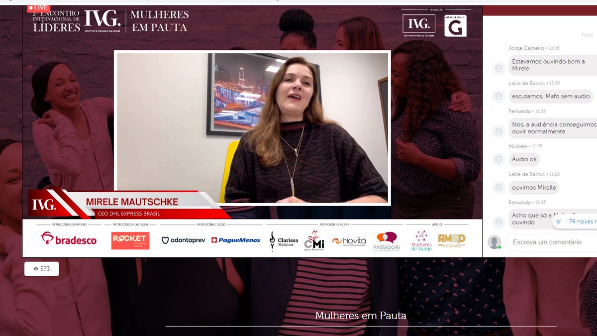 plurale em site (@pluraleemsite) on Twitter photo Quem fala no evento do IVG -Mulheres em pauta- é Mirele Mautschke - CEO - <a href="/DHLexpress/">DHL Express</a> Brasil - "O comitê de diversidade foi formado por empregados de todas as áreas. E aí começou a nossa jornada." // <a href="/ONUMulheresBR/">ONU Mulheres Brasil</a> <a href="/cebds/">CEBDS</a> @aberje <a href="/abatransformar/">ABA</a> <a href="/gaulia/">Luiz Gaulia</a> <a href="/luiza_xavier/">Luiza Xavier</a> <a href="/Anatriciab/">TicaB</a> Quem fala no evento do IVG -Mulheres em pauta- é Mirele Mautschke - CEO - <a href="/DHLexpress/">DHL Express</a> Brasil - "O comitê de diversidade foi formado por empregados de todas as áreas. E aí começou a nossa jornada." // <a href="/ONUMulheresBR/">ONU Mulheres Brasil</a> <a href="/cebds/">CEBDS</a> @aberje <a href="/abatransformar/">ABA</a> <a href="/gaulia/">Luiz Gaulia</a> <a href="/luiza_xavier/">Luiza Xavier</a> <a href="/Anatriciab/">TicaB</a>