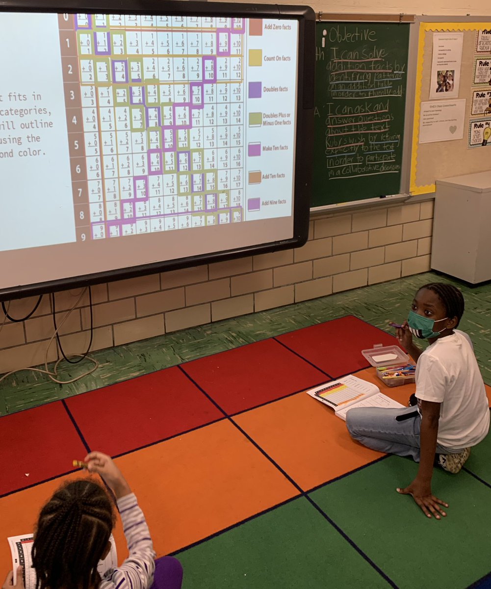 Jennlape11's tweet image. There was shouting out today in math: “I LOVE math!” “Math is my FAVORITE this year!” No better endorsement than this at the conclusion of a math lesson! Just made my whole week 🧮❤️#additiontable #3rdgrademathematicians @EdHeightsES @EHES_Principal @TamtheAP @BCPSMATH