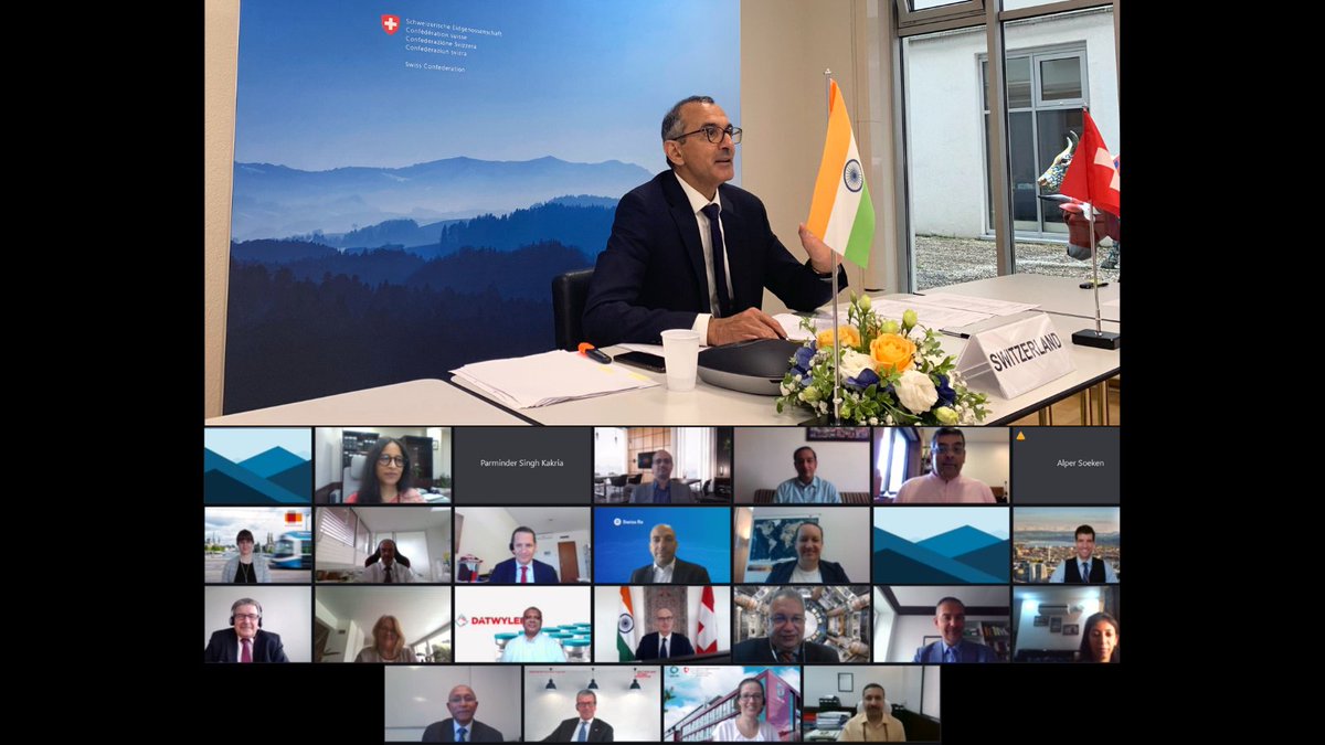 SECO_CH's tweet photo. 18th Joint Economic Commission betw. 🇨🇭 &amp; 🇮🇳. Ambassador Erwin Bollinger and Joint Secretary Nidhi Mani Tripathi @DoC_GoI discussed bilateral trade, investment protection, civil aviation, tourism and infrastructure cooperation betw. 🇨🇭 &amp; 🇮🇳. https://t.co/udRjNbVm5h