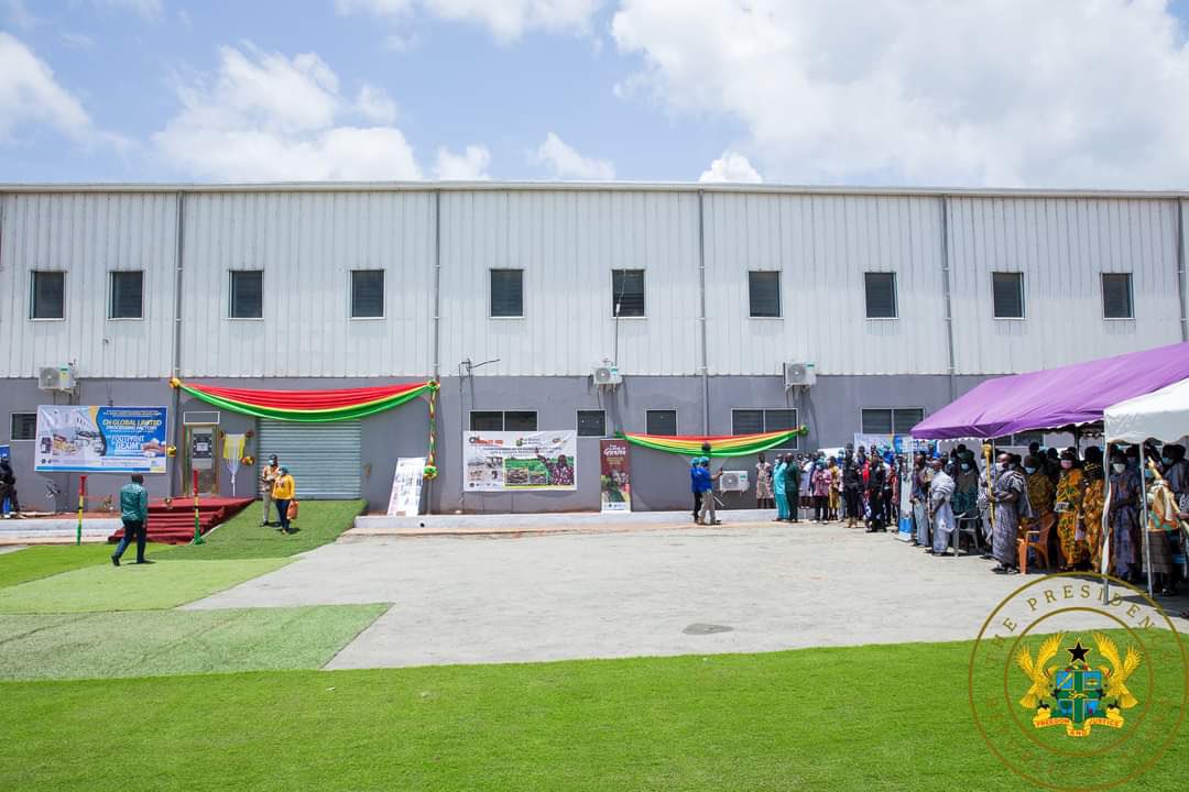 President Akufo-Addo has just commissioned CH Global Limited, the GH¢10 million yam and cassava processing factory, operating under Government’s 1-District-1-Factory initiative. 

The state-of-the-art factory located at Addo Nkwanta, in the Krachi East District of the Oti Region.