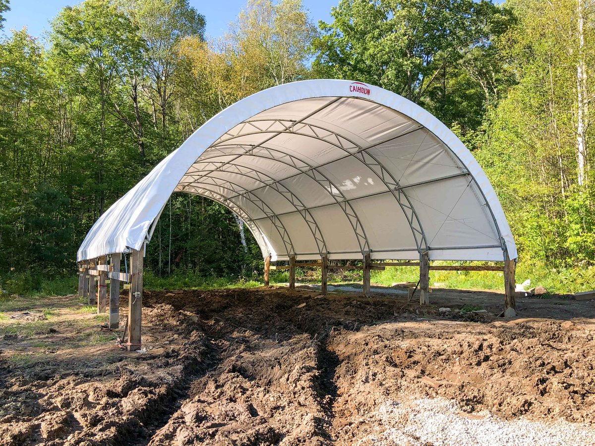 NationalBuildi2's tweet image. Mud-Shmud -  Started up and Finished up this @CalhounSS CC32x66 this week up in Orillia.
#construction #agriculture #fabriccoveredbuilding #calhoun #customfarming