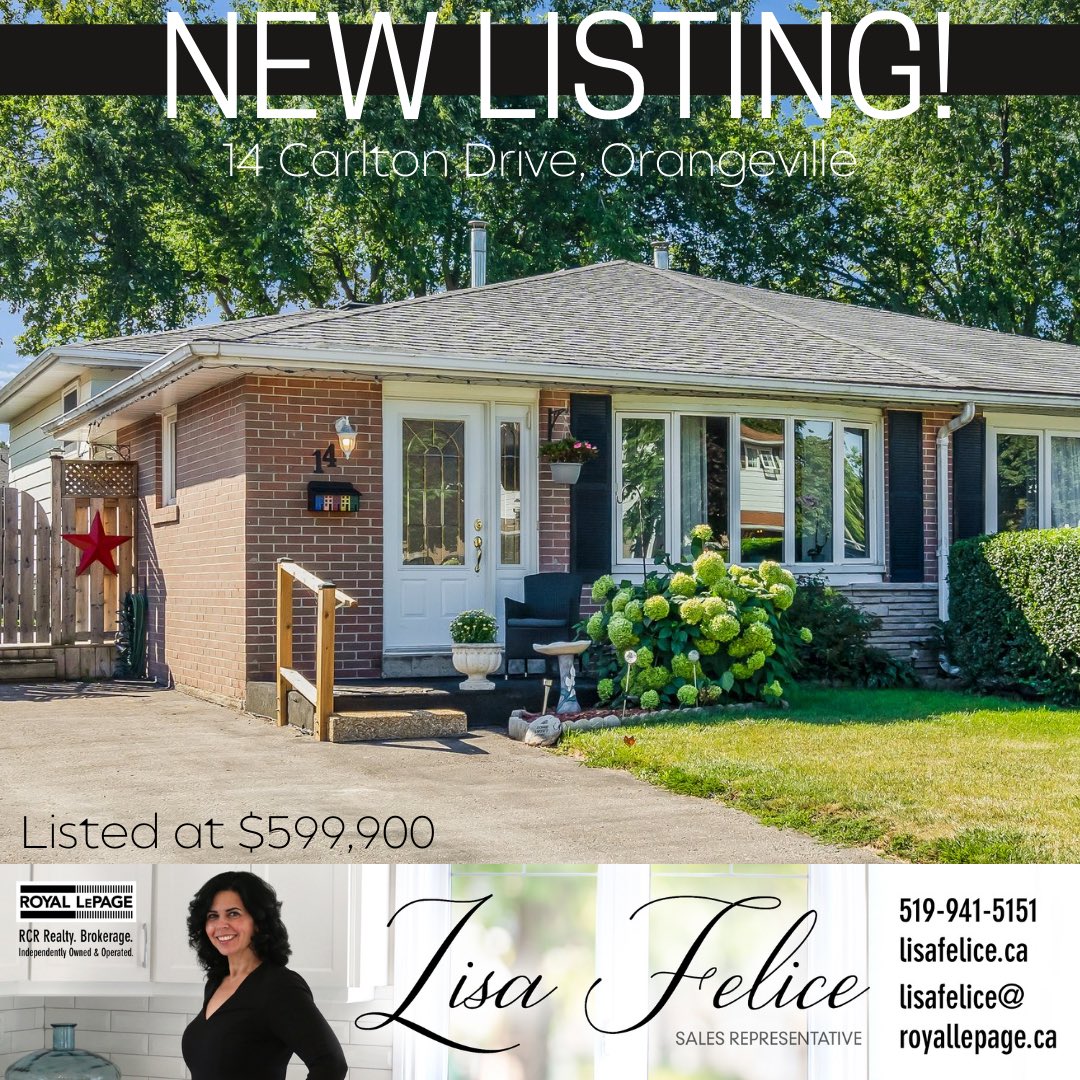 Lisa_Felice_RE's tweet photo. NEW LISTING! 14 Carlton Drive, Orangeville!

 #orangeville #orangevillerealestate #realestate #lisafelice #royallepage #royallepageorangeville
#award #customerservice #diamondaward #top3percent #rlpcanada #referrals #awardofexcellence #dufferin #forsale #lisafelice https://t.co/VQcTvZaMJM