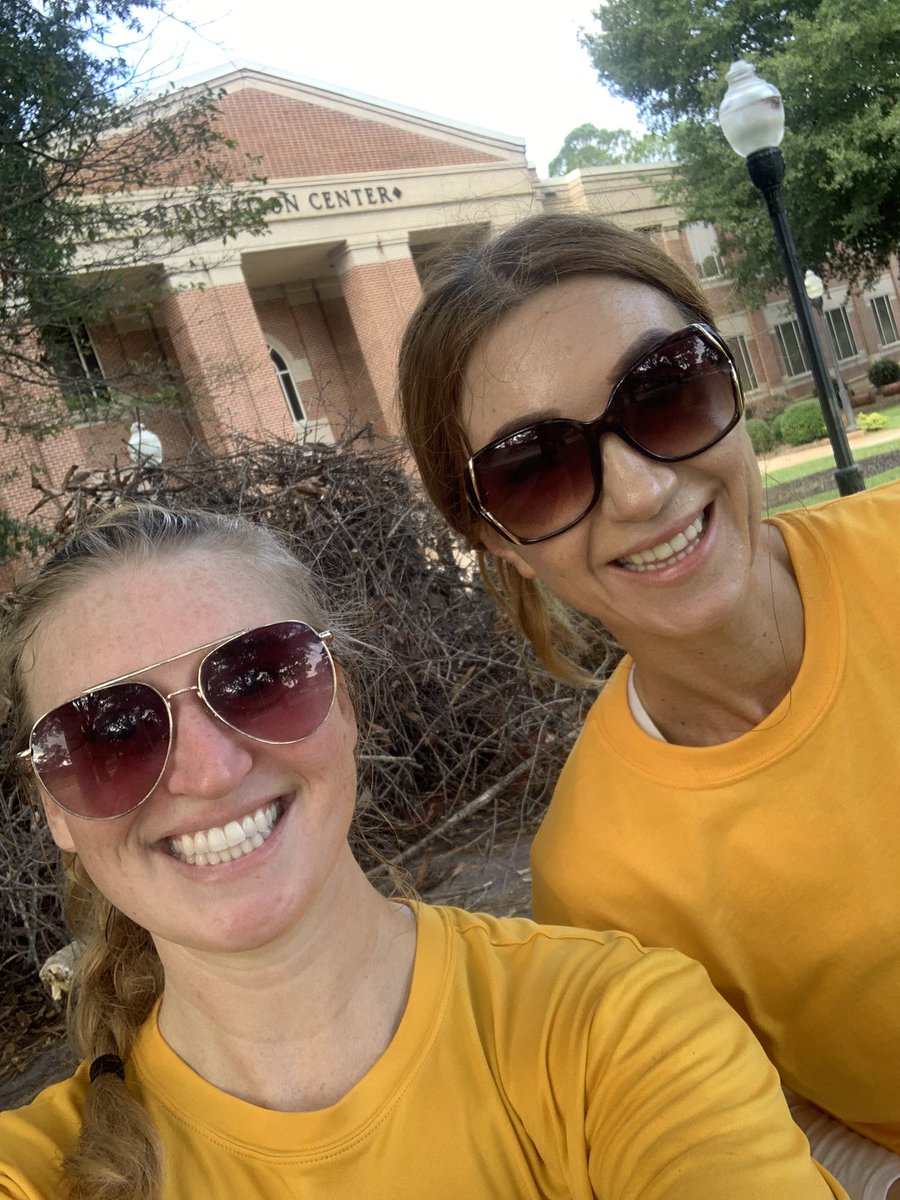 GSWSPORTSMED's tweet photo. GSW 115th Annual Day of Service 🌪laying pine straw and picking up sticks around the Education Building @GSWAthletics #goldforcethursday #takecommunityservicebystorm https://t.co/RKVqvtotSS