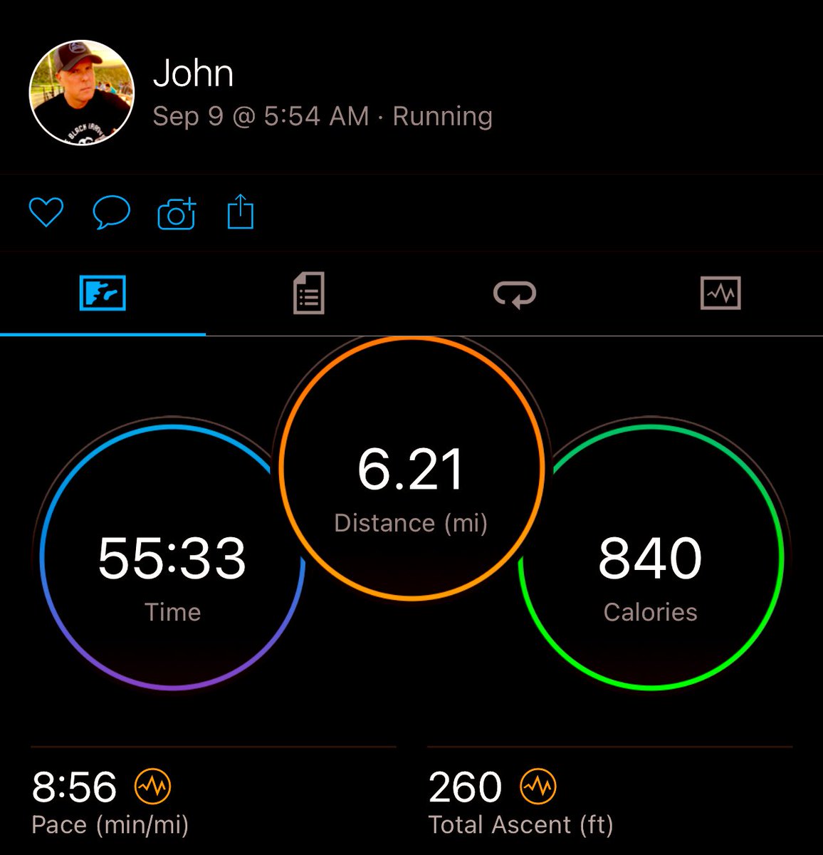 jjobie123's tweet photo. Yes. It’s fall!  So awesome to run in the am during this time of year. Less humidity!  It was perfect out. Nice easy 10k to start the day. #hoka #tailwind #swiftwick https://t.co/DHSsmSTzQv