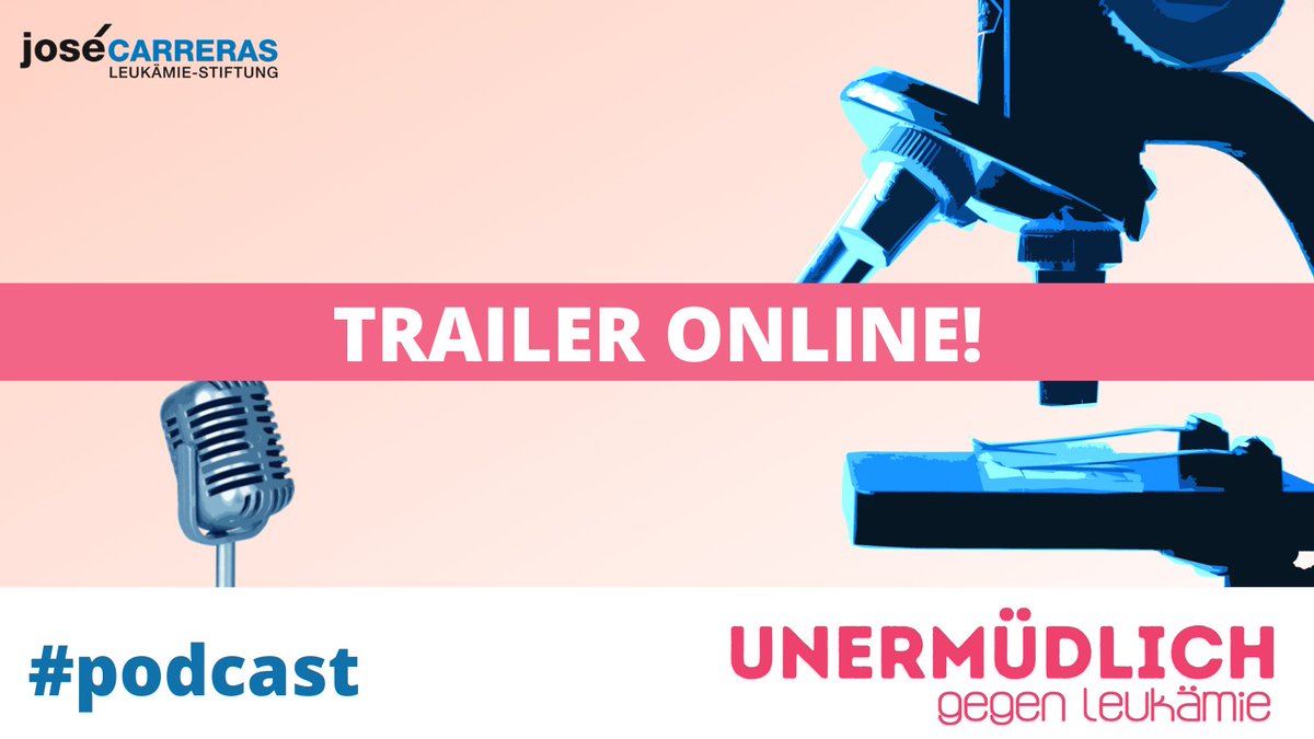 NEU! Ab 15.09 sind wir auch dabei! Wobei? Start unserer Podcast-Serie im Blutkrebs-Monat. UNERMÜDLICH - DER PODCAST DER JOSÉ CARRERAS LEUKÄMIE-STIFTUNG 🥳📻😎Trailer &amp; Infos schon Online auf carreras-stiftung.de/podcast