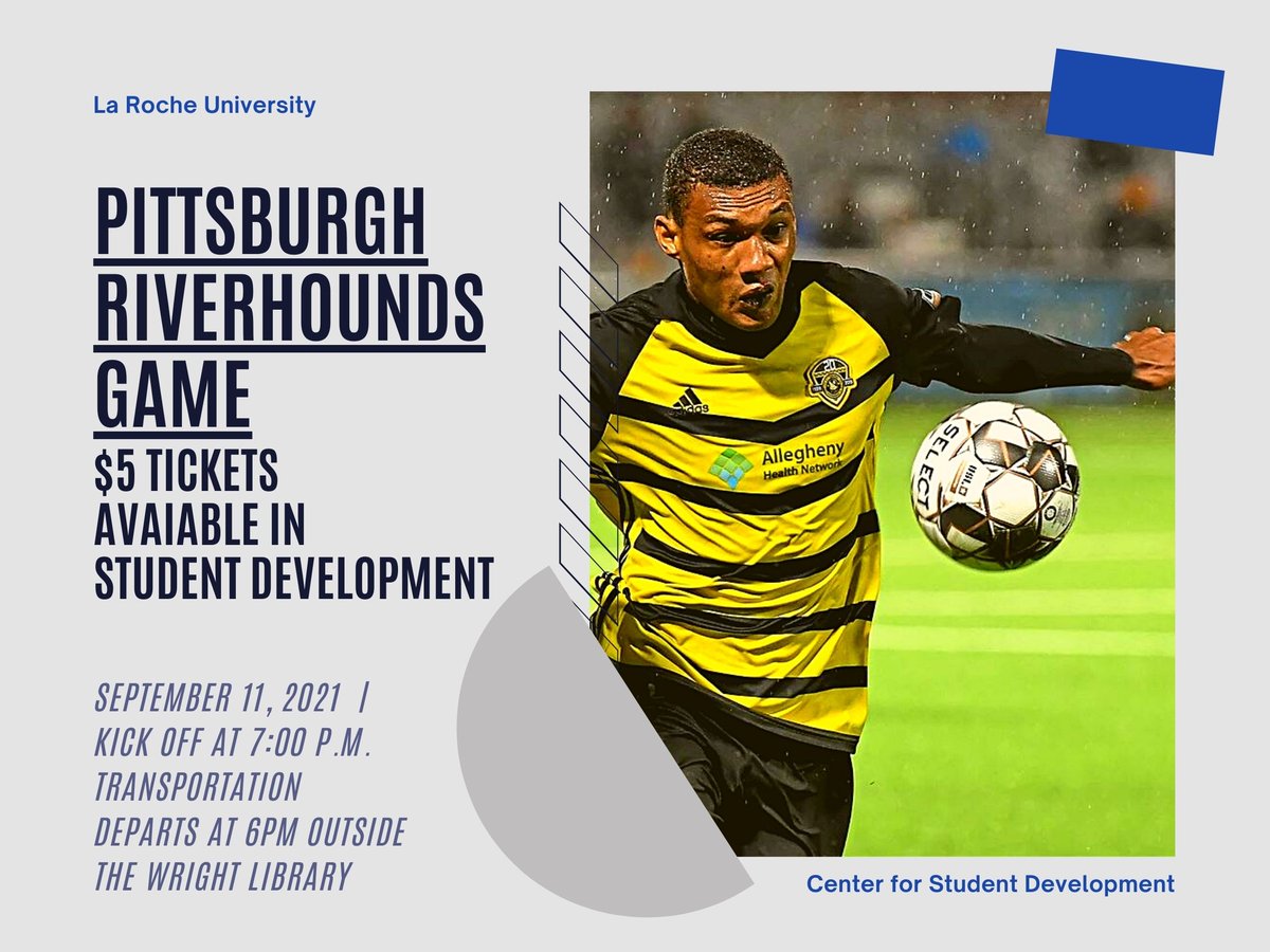 StudentDevelopm's tweet image. Riverhounds Ticket available for LRU students! Stop by the Center for Student Development!