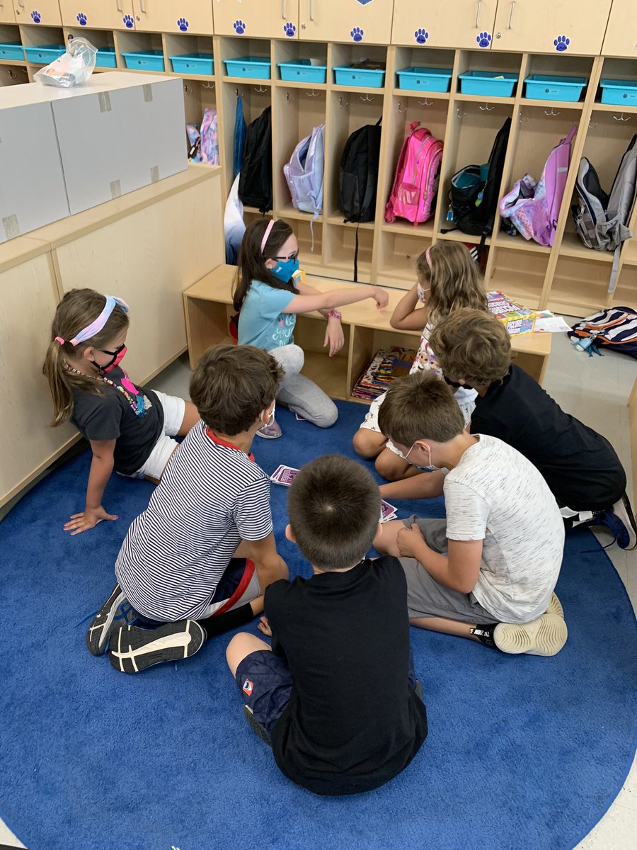 Using our new games to practice communicating effectively! #cherokeeinspires #cheetahstrong