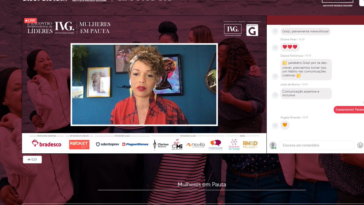 plurale em site (@pluraleemsite) on Twitter photo Grazi Mendes, Head de diversidade, Equidade e Inclusão - ThoughtWorks - "Inclusão não é só o discurso...tem que vir acompanhado de práticas na ponta" - No evento inspirador do IVG com lideranças femininas // <a href="/flaviaol/">Flávia Oliveira</a> <a href="/moniqueevelle/">Monique Evelle</a> <a href="/Mafoane1/">Mafoane</a> <a href="/tiamaoficial/">Maíra Azevedo 👠</a> <a href="/lubarretotv/">Luciana Barreto</a> Grazi Mendes, Head de diversidade, Equidade e Inclusão - ThoughtWorks - "Inclusão não é só o discurso...tem que vir acompanhado de práticas na ponta" - No evento inspirador do IVG com lideranças femininas // <a href="/flaviaol/">Flávia Oliveira</a> <a href="/moniqueevelle/">Monique Evelle</a> <a href="/Mafoane1/">Mafoane</a> <a href="/tiamaoficial/">Maíra Azevedo 👠</a> <a href="/lubarretotv/">Luciana Barreto</a>