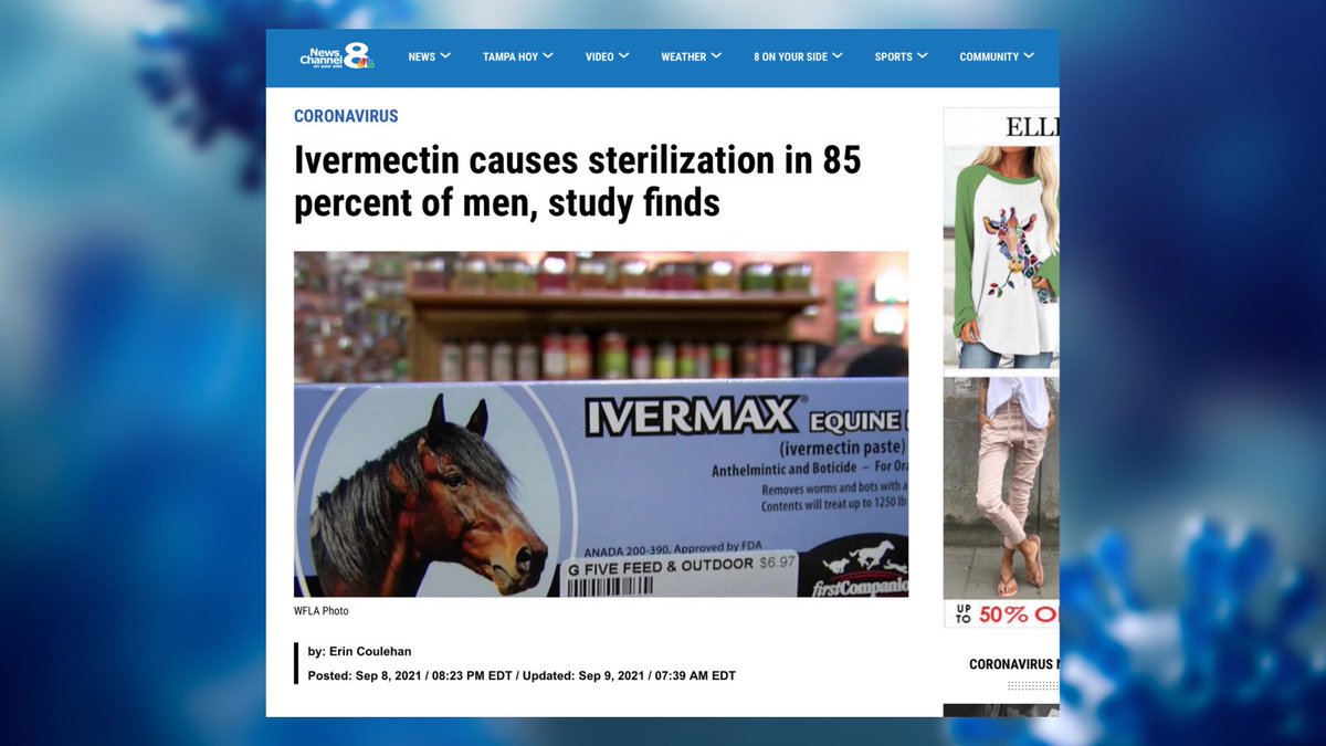 its_h4k1's tweet photo. Laut einer Studie führte #Ivermectin bei 85% aller Männer, die das #Entwurmungsmittel für Pferde (!!!) benutzt haben dazu, dass diese #unfruchtbar geworden sind. https://t.co/F9Lm4nlIp5