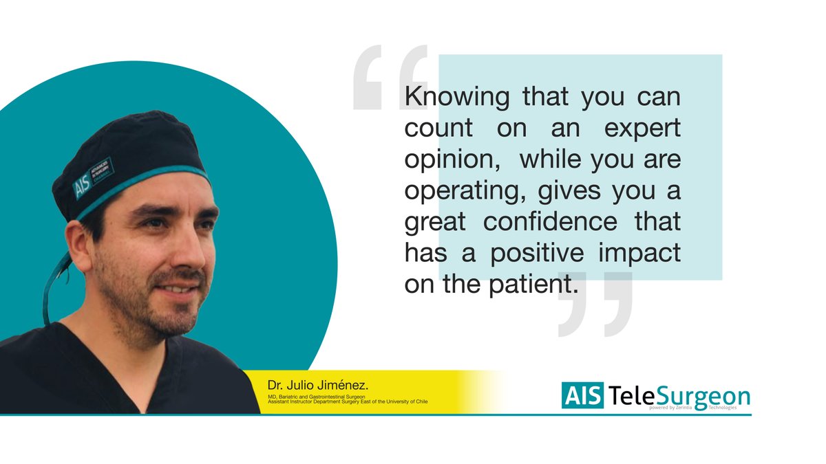 AIS TeleSurgeon (@aistelesurgeon) on Twitter photo What do doctors all over the world think about our solution? Those who have already tried <a href="/AISTeleSurgeon/">AIS TeleSurgeon</a> are sure that this will be a life-changing tool for the medical world. See what <a href="/Dr_JJimenez/">Julio Jimenez Lillo</a> from Chile, thinks about our telementoring solution. #telesurgeon #5G What do doctors all over the world think about our solution? Those who have already tried <a href="/AISTeleSurgeon/">AIS TeleSurgeon</a> are sure that this will be a life-changing tool for the medical world. See what <a href="/Dr_JJimenez/">Julio Jimenez Lillo</a> from Chile, thinks about our telementoring solution. #telesurgeon #5G
