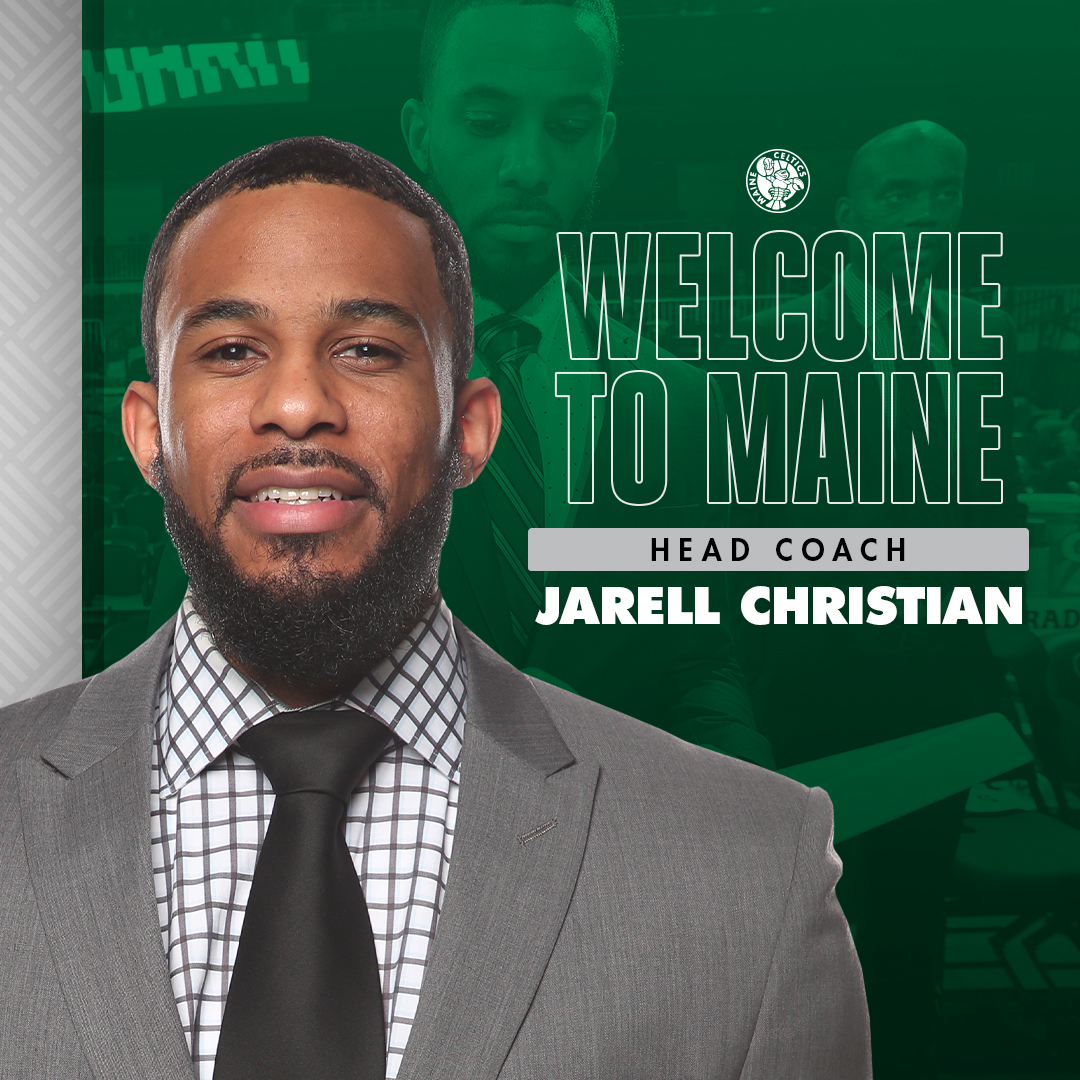 MaineCeltics's tweet image. ☘️ OFFICIAL: Jarell Christian has been named head coach of the Maine Celtics for the 2021-22 season - Welcome to the @celtics family &amp;amp; #CrustaceanNation, @Jarell_Allen! STORY: on.nba.com/38ZVhbn