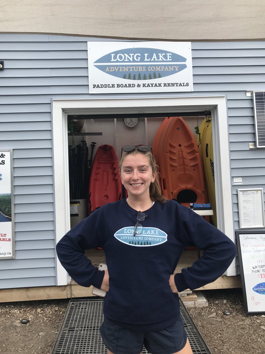 GeeGeesSWIM's tweet photo. GEE-GEES HIGHLIGHT — Did you know that our 4th year swimmer and Telfer student Katie Polley is the co-owner of a paddle board and kayak rental company with her big sister Sarah? 1/2 https://t.co/qPXjPkAKh3