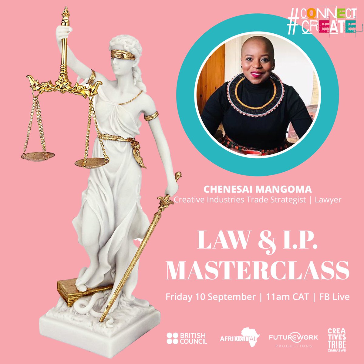 AfriDigitalZW's tweet photo. #MeetTheMasters Chenesai Mangoma @ChenesaiAfrica is a Creative Industries Trade Strategist &amp; Lawyer. Drawing from her illustrious multi-disciplinary career, she shares deep insights on best practices for creative enterprises in this Friday’s Masterclass.

#DISCOVER2021
#AGILE2021 https://t.co/IUzsTS6Sc6